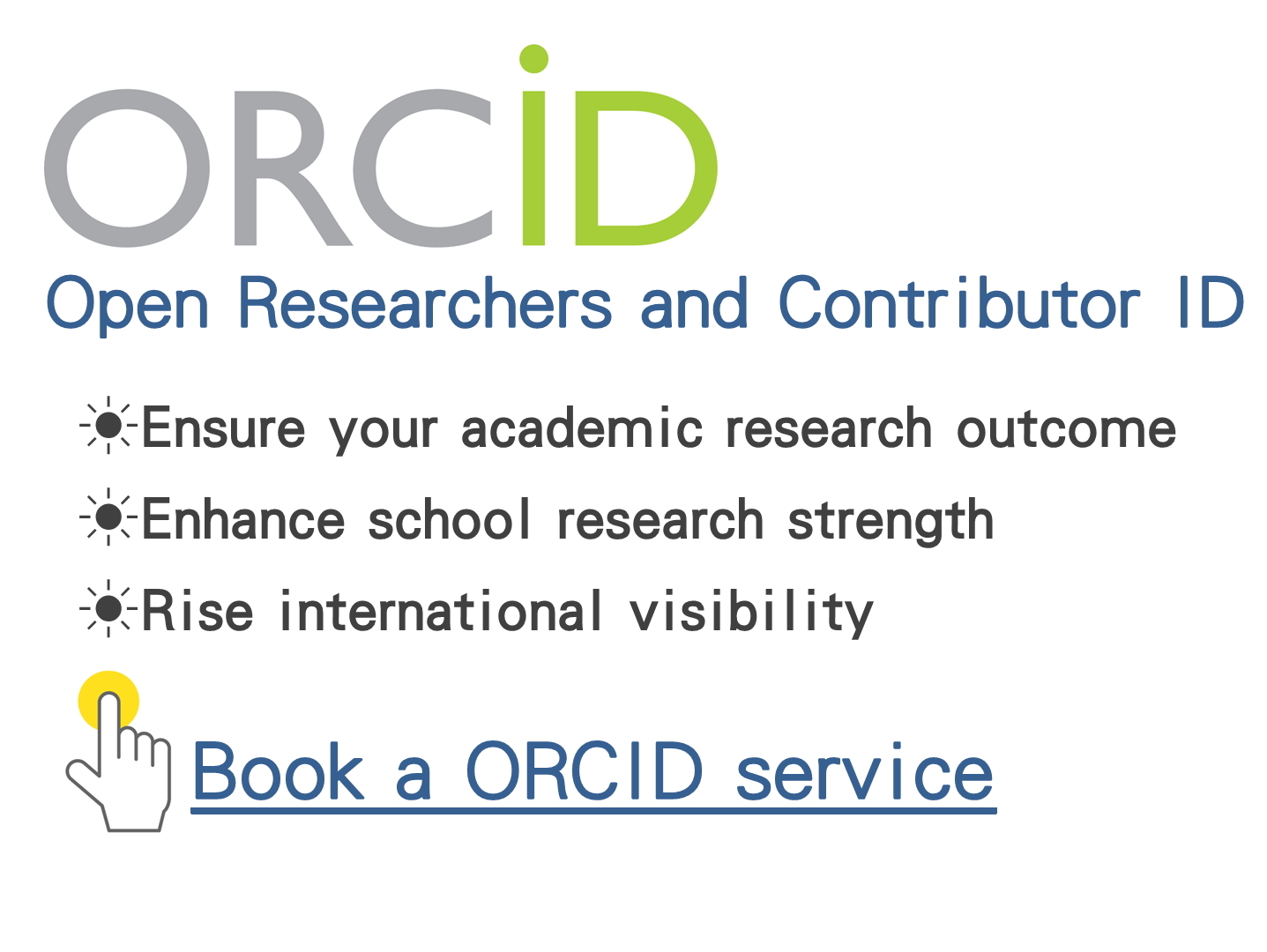 Book a orcid service