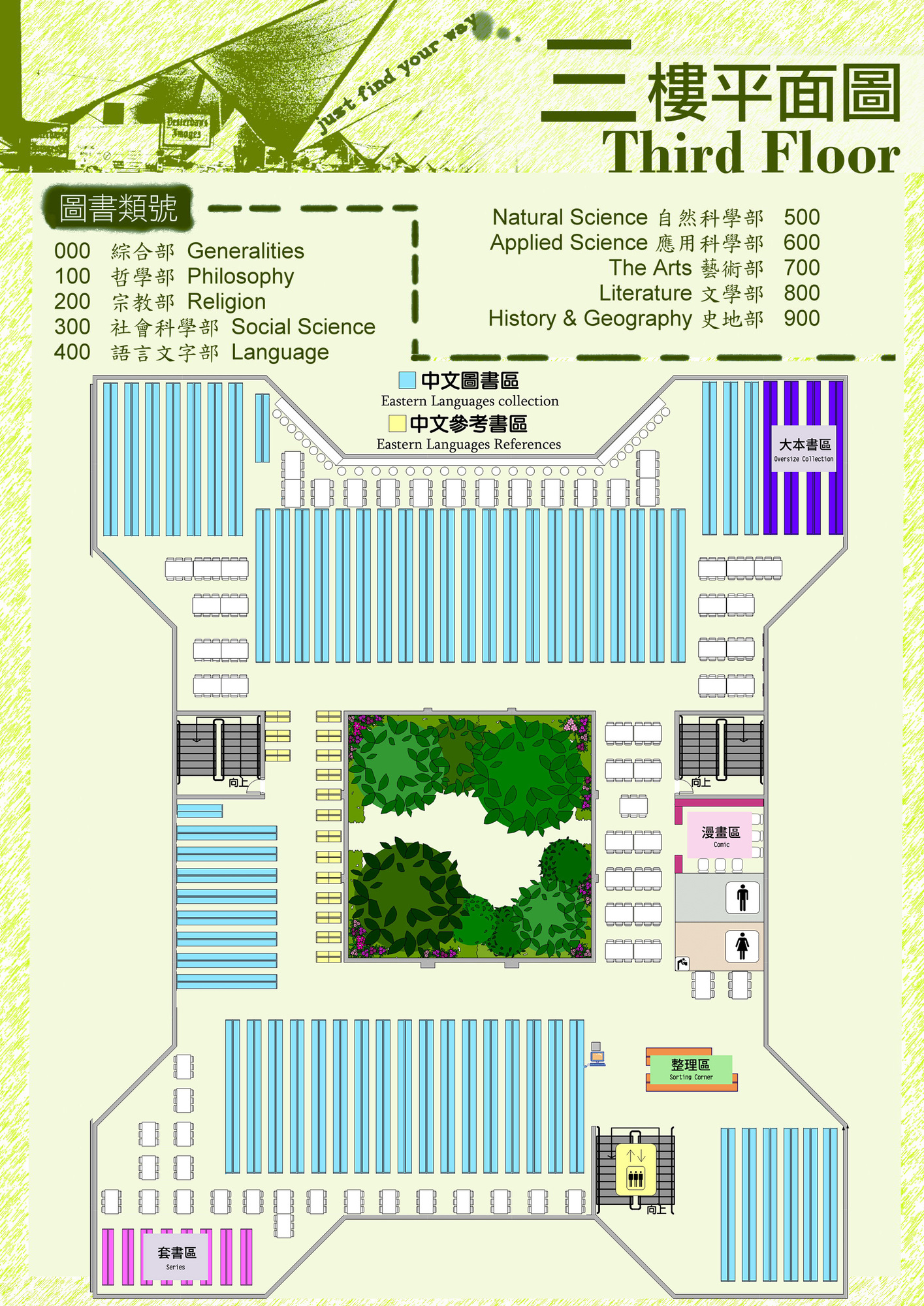 Main Lib. 3rd Floor Plan