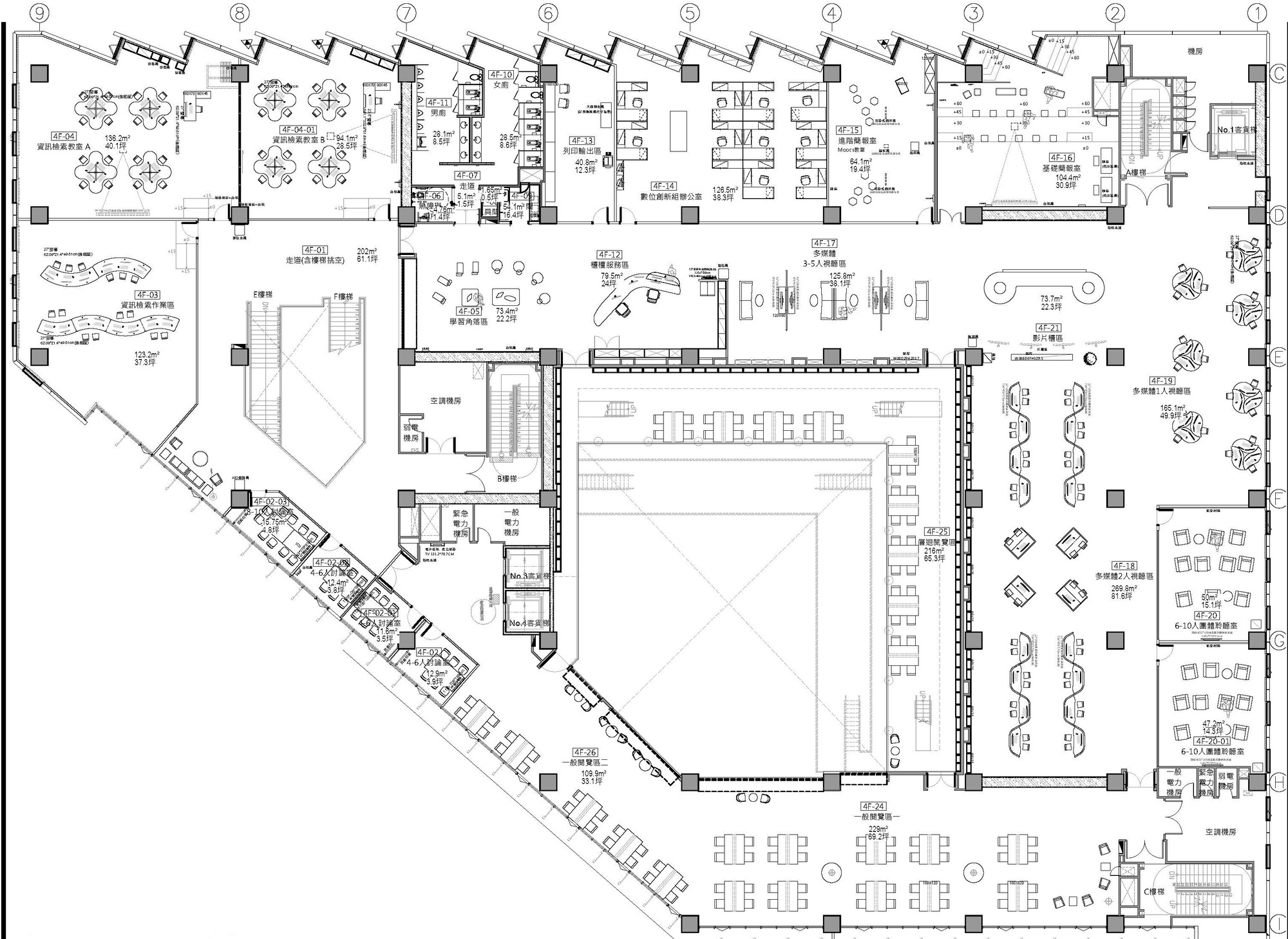 DH Lib. 4th Floor Plan